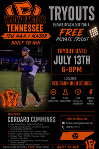 Wow Factor Tennessee 15U AAA/Major Tryout – July 13 (Red Bank HS)
