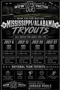 Wow Factor MSA Tryouts 14U-17U